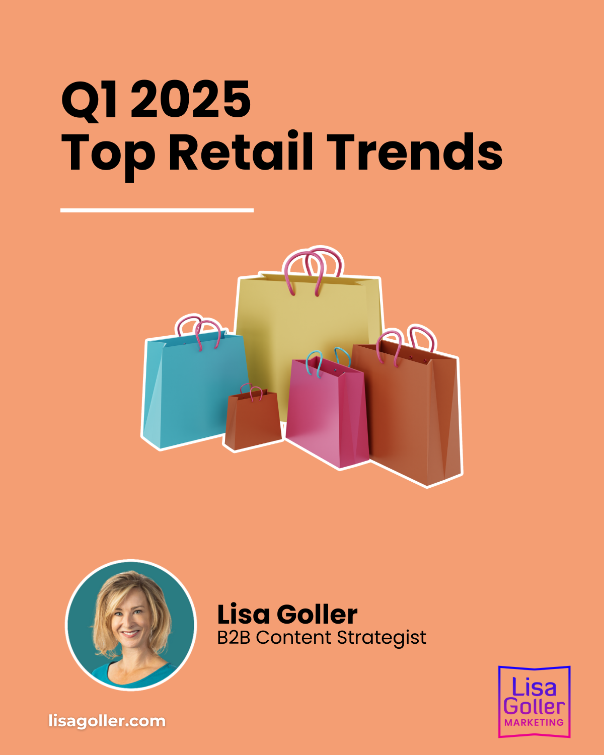 Q1 2025 Top Retail Trends. Lisa Goller Marketing. lisagoller.com1