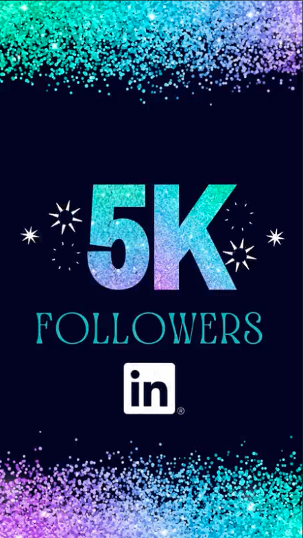 5000 LinkedIn followers. Lisa Goller Marketing. lisagoller.com
